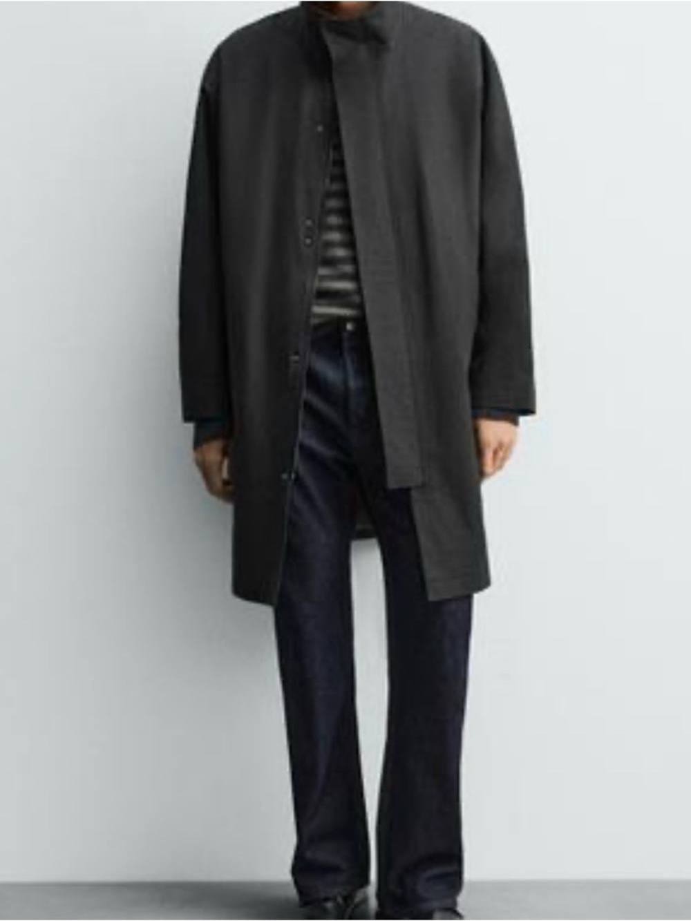 Zara Men's Dark Trench Coat